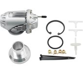 Válvula de descarga de turbinas de turbocompresor SQV4, válvula de alivio de presión de escape de aleación de aluminio con adaptador plata