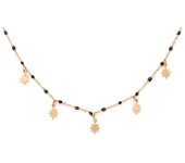 Les Trésors De Lily [Q5020] - Collar de diseño de acero 'Ha nacido una estrella' oro negro - 6x5 mm negro