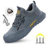 Zapatos de seguridad para hombres Zapatos con punta de acero indestructibles Botas de seguridad a prueba de pinchazos para hombres Zapatos de trabajo para hombres Zapatillas deportivas Botas de seguridad antideslizantes 37