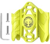 ENLEE Soporte localizador de bicicletas Protector de etiquetas localizador de bicicletas Soporte antirrobo multifuncional con amarillo fluorescente