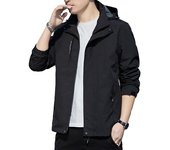 Hombres Otoño Primavera Abrigo A Prueba de Viento Con Capucha Felpa Engrosada Casual Color Sólido Capucha Extraíble Bolsillos de Manga Larga Cálido Forro Polar Chaqueta WIinter M azul