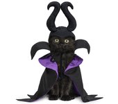 Disfraz de bruja de lujo para Halloween para mascotas, disfraz de hada oscura, hechicera, cosplay, disfraz de perro y gato para Halloween, conjunto de decoración para perros y cachorros One Size púrpura