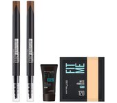 of MAYBELLINE Fashion Brow N Light Brown Sachet Mini Primer [Set 2] Powder-in-Pencil BR-3 [Foundation + Included]