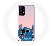 Coque pour Samsung Galaxy A13 4G / A13 4G Lite Stitch le Nez en l'air fond rose