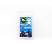 Cabeza de plantilla Tackle Tactics TT Nedlockz HD negra de 1/6 oz, paquete de 1,5 (7458)