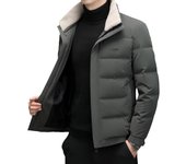 Chaqueta gruesa de invierno para hombre, térmica y resistente al viento, ajustada, blanco nuevo, Chaqueta corta de plumón de pato, abrigo informal de talla grande M