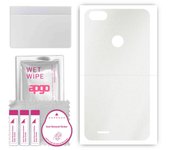 apgo Protective Skin Sticker for the back compatible with Tecno F2, Wrap Film, Foil, Vinyl - Pattern Matte Transparent