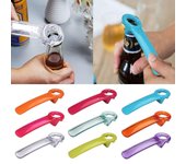 Abridor de tarros de cocina Abridor de latas de plástico Abridor de botellas de cerveza portátil Red-A
