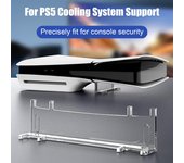 Soporte de consola de juegos transparente Soporte de almacenamiento Soporte universal para consola de juegos de escritorio fácil de instalar para PS5 Slim transparente