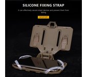 Estante militar para teléfono móvil, tablero de navegación plegable táctico, accesorios militares Airsoft, funda de caza, bolsa para teléfono, chaleco Molle bronceado