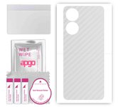 apgo Protective Skin Sticker for the back compatible with Honor Play 40, Wrap Film, Foil, Vinyl - Pattern Transparent Carbon