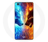 Coque pour Huawei P8 Lite Loup de Glace et de feu