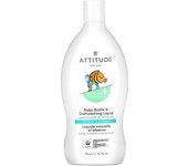 ATTITUDE, Little Ones, Baby Bottle & Dishwashing Liquid Detergent, Pear Juice, 700 ml (23.7 fl oz)