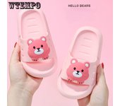 Zapatillas de verano para niños con dibujos animados, zapatillas de casa antideslizantes para baño con fondo suave, para niños y niñas 22-23 verde