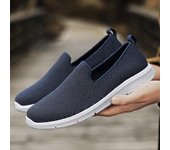 Zapatillas de lona informales para hombre, ligeras, sin cordones, vulcanizadas, cómodas, para hombre, nuevas zapatillas negras 36 gris