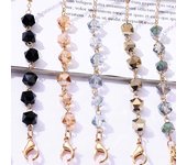 Cadenas para gafas con cuentas de cristal bohemio, cordón para máscara facial, soporte para cadena, cuerda para gafas, cordón para gafas de sol, correa para el cuello, regalo para mujer