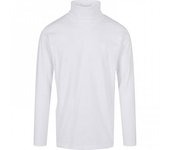 Camiseta de manga larga con cuello de tortuga para hombre Build Your Brand 4XL blanco