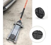 Almohadillas de soporte de gato elevador para coche, adaptador de riel de marco para almohadilla de suelo ranurado de goma negra negro
