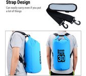 Bolsa seca Mochila Bolso de hombro impermeable Bolsa de natación Bolsa de camping Bolsa de rastreo de corriente A la deriva 15L shoulder bag azul