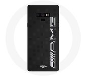 Coque pour Samsung Galaxy Note 9 Amg Logo Carbone Texture
