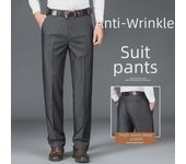 Pantalones de traje formal rectos elásticos de primavera/verano para hombre 30 negro
