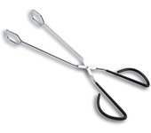 Pinzas de tijera para barbacoa, parrilla, pastelería, pinzas para hornear, cocina plata