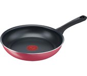 Sartén Tefal para gas, libre de sustancias nocivas como el rojo, B55904, 24 cm, sin PFOA, antiadherente y de larga duración. rojo