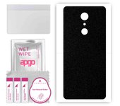 apgo Protective Skin Sticker for the back compatible with LG G7 Fit, Wrap Film, Foil, Vinyl - Pattern Matte Black