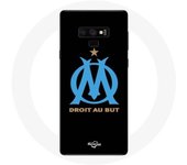 Coque pour Samsung Galaxy Note 9 Logo Olympique de Marseille Fond Noir