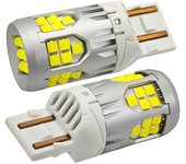 2 bombillas LED W21/5W 7443 10-50 V sin error 3000 lm blanco intenso todoterreno