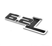 Emblema trasero de coche negro de 6,2 L, emblema lateral de metal, logotipo para Chevy Camaro SS, insignia para guardabarros de maletero, accesorios adhesivos. CHINA