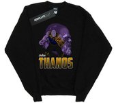 Marvel Sudadera con el personaje de Thanos de Avengers Infinity War para hombre L negro