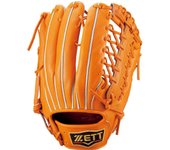 Guante de béisbol rígido ZETT Prostatus para mano izquierda naranja 9. Fabricado en Japón. Incluye una bolsa para guantes dedicada. BPROG771 (Guante) Jardineros, Lanzadores, naranja