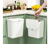 Cubo de basura de cocina de 12/8 l, cubo de almacenamiento colgante para el hogar, papel higiénico, papelera para colgar en la pared, cubo de basura para cocina