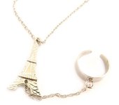 Les Trésors De Lily [L5096] - Tobillera esclava 'Torre Eiffel' plata