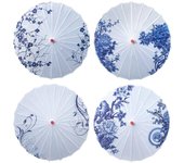 Sombrilla de papel engrasado de estilo chino clásico de 32 pulgadas para fotografía, cosplay, baile, paisaje de pueblo, recuerdos de fiesta