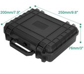 Caja protectora de herramientas de seguridad, caja de herramientas de almacenamiento a prueba de golpes, caja de herramientas sellada, Maleta resistente a impactos 250x200x76mm