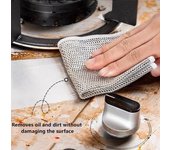 10 paños de cocina multiusos de alambre, paños para lavar platos, paños húmedos y secos, paños de limpieza diaria, cepillo de limpieza
