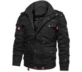 Chaquetas de lana de invierno para hombres Abrigo con capucha cálido Ropa de abrigo gruesa térmica Chaqueta militar para hombres M