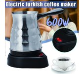 Cafetera eléctrica de 500ml y 600W, hervidor de agua, cafetera Espresso turca, máquina de café con leche y té de acero inoxidable para el hogar