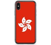 Funda para iPhone - PIXELFORMA - iPhone XS - Drapeau de Hong Kong - Diseño finito y ligero - Rojo
