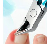 Cortaúñas para uñas encarnadas o gruesas, cortaúñas profesional para podólogos, cortaúñas de acero inoxidable azul