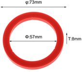 Junta de grupo de silicona E61, Kit de cabezal de grupo de 8,0 Mm para máquinas de café Gaggia, junta tórica, sello a prueba de fugas para cafetera, 73X57X8 Mm