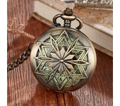 Nuevo producto Reloj de bolsillo mecánico completamente automático luminoso con texto romano y prismático hueco retro