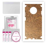 apgo Protective Skin Sticker for the back+sides compatible with Xiaomi Redmi Note 9 Pro 5G, Full Wrap Film, Foil, Vinyl - Pattern Rusty Copper