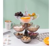 Plato de fruta desmontable, plato de aperitivos para el hogar, vajilla, Bandeja de postres para sala de estar Single layer transparente