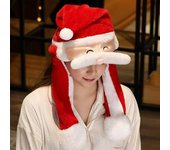 Gorro navideño con orejas largas y encantadoras, muñeco de nieve, Papá Noel, alce, gorro de dibujos animados de felpa, cubierta suave para la cabeza, disfraz de fiesta, tocado para Cosplay One Size Snowman