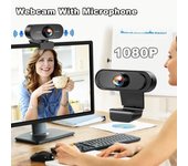 Webcam HD 1080P cámara USB Livestream Web Cam para ordenadores portátiles de escritorio PC con micrófono 1pc