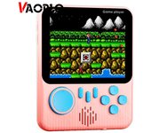 Consola de juegos portátil ultrafina G7 con pantalla de 3,5 pulgadas, consola de juegos de cartas nostálgica Retro portátil a Color de alta definición 666 en 1 Singles color rosa