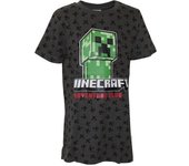 Camiseta con estampado completo de Creeper para niños/niños de Minecraft 11-12 gris